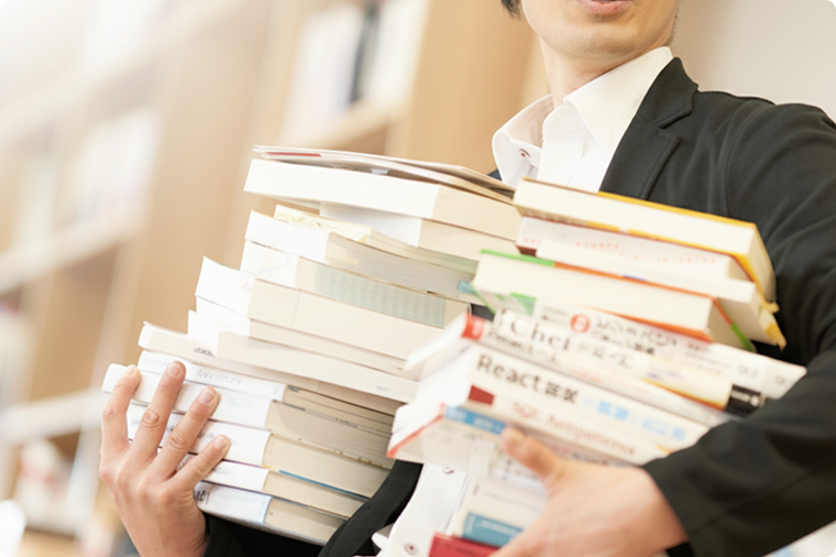 学生の教科書持ち運び負担軽減のイメージ